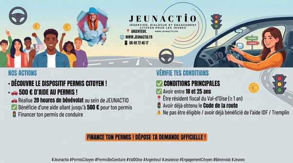 🚗 PERMIS CITOYEN – 500 € D’AIDE AU PERMIS !